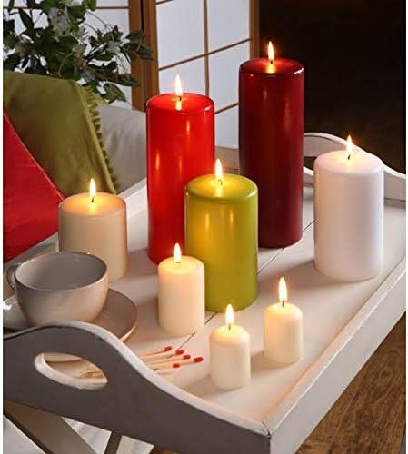 PACK OF 10 CREAM PILLAR CANDLES 40 X 90 MM. PS17912