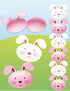 6PK PLASTIC BUNNY EGGS. DP06326