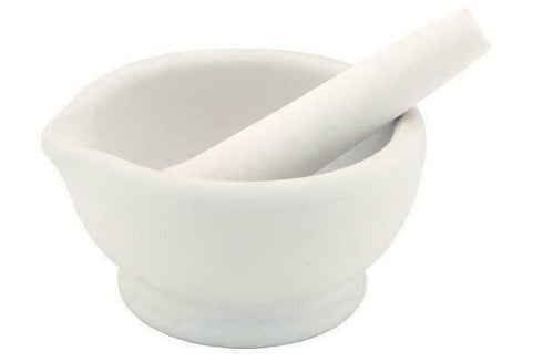 Porcelain Mortar Pestle Set 13cm - Grind & Mix with Precision