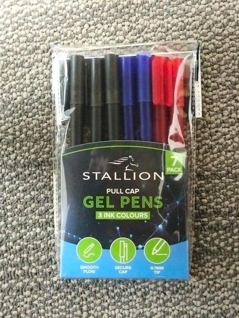 SWIFT PULL CAP GEL PENS 6/PK - ASSORTED COLOUR. P3058