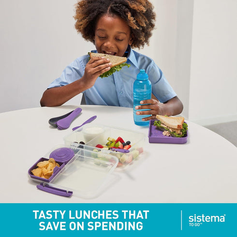 SISTEMA BENTO LUNCH TO GO 1.65L ASSORTED COLOUR. 21690-53C