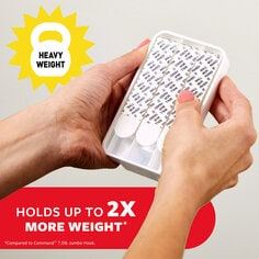 COMMAND 17010UKN X-LARGE WHITE UTILITY HOOK WITH 2 STRIPS. WL4403