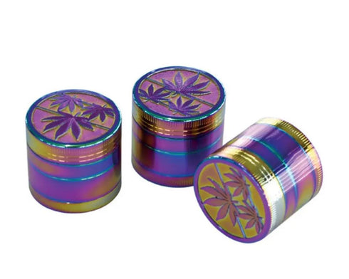 Magnetic Herb Grinder - Compact LEAF DESIGN METAL GSDHX004XC