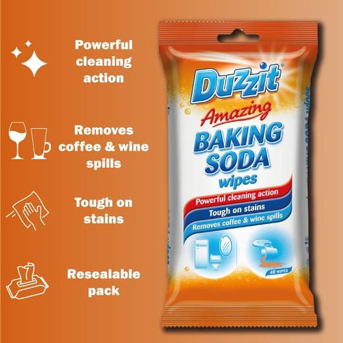 Baking Soda Wipes - Duzzit Amazing for Household Cleaning