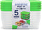 SISTEMA NEST IT MEAL PREP COMPARTMENT CONTAINERS 870ML 5/PK. SIS59165