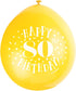 80th Birthday Balloons - Unique Party Happy Latex Pack | UNI56055