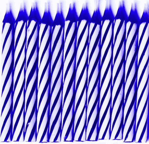 24 BLUE BIRTHDAY CANDLES. 20847-B