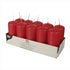 PACK OF 10 RED PILLAR CANDLES 40 X 90 MM. PS17918