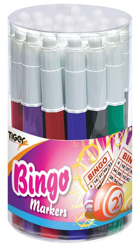 Bingo Markers Set - 24 PCS Tiger Mercurio in Tub | T301840