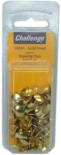 Drawing Pins 10mm - Solid Head, 100g Pack FS40219