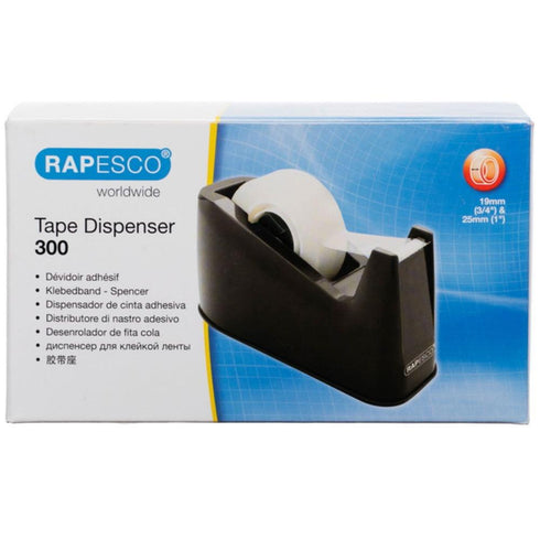 Small Tape Dispenser - RAPESCO 300 Core Black | ROPRPTD30BK