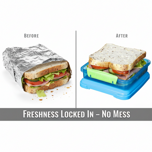 SISTEMA SANDWICH LUNCH BOX 450ML ASSORTED COLOUR - 1 PCS. SIS31646