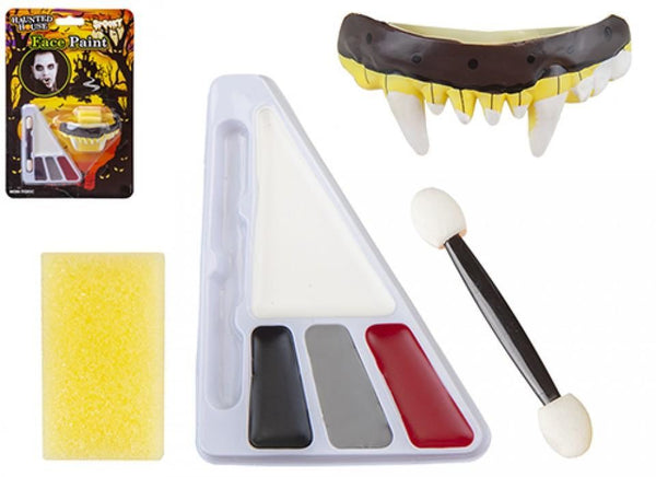 HAUNTED HOUSE VAMPIRE MAKE UP FACE PAINT KIT. PI974051