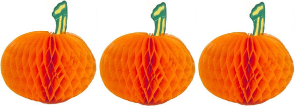 HALLOWEEN HONEYCOMB PUMPKINS BAG 3PCS. PM976014