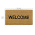 JVL WELCOME PVC BACKED COIR ENTRANCE DOOR MAT BROWN 33.5 X 60 CM. 02-424