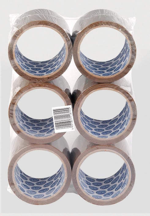 Brown Packaging Tape 48mm x 40m - Pack of 6 C428