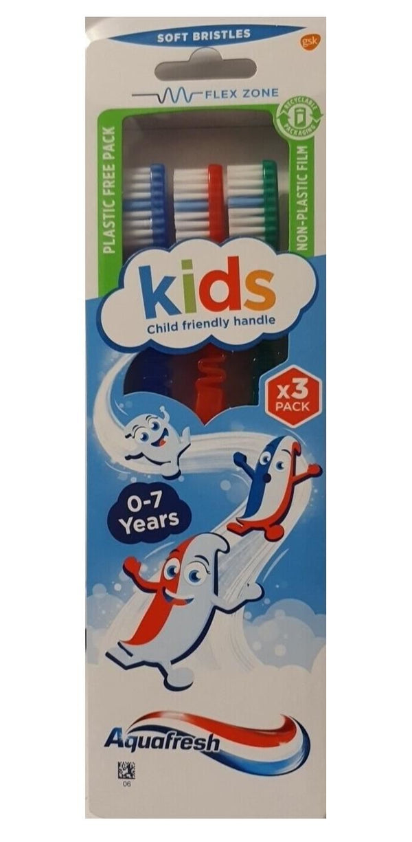 AQUAFRESH KIDS SOFT TOOTHBRUSH 3/PK. KD31641