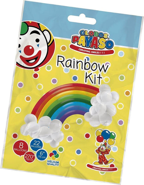 GLOBOS PAYASO RAINBOW BALLOON ARCH KIT. BK10