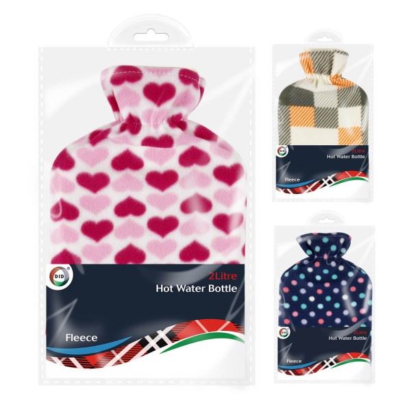 Hot Water Bottle with Cover 2L - Comfort for Cold Nights