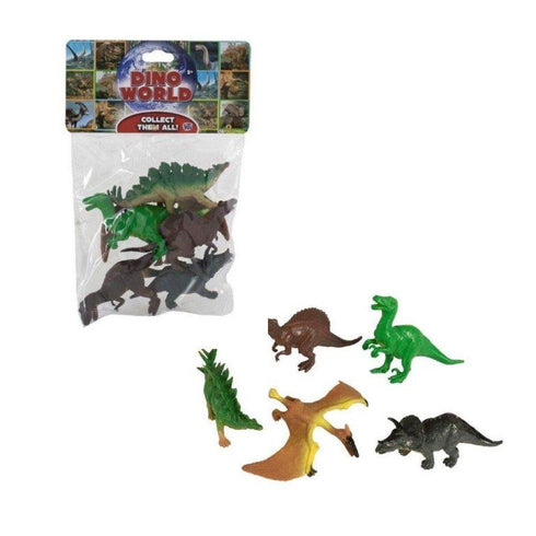Dino Toy Figures - HTI DINO WORLD ANIMALS 6/PK. 1374210