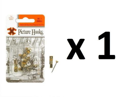 Brass Picture Hooks - SHAW X Small No.1, 5 Pack FS12822