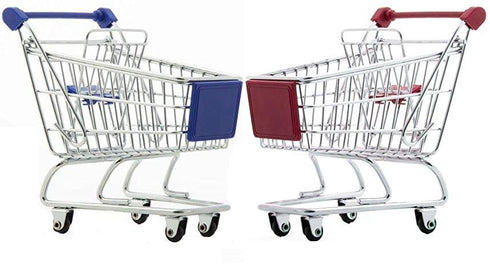 Mini Metal Trolley Assorted Colours 14cm - AP4197