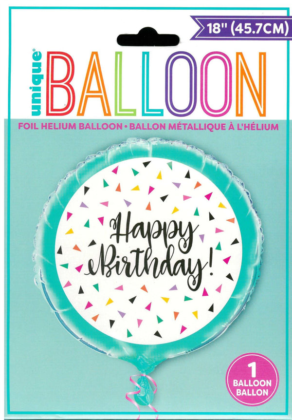 Triangle Confetti Balloon - Unique 18" Birthday Foil Decor