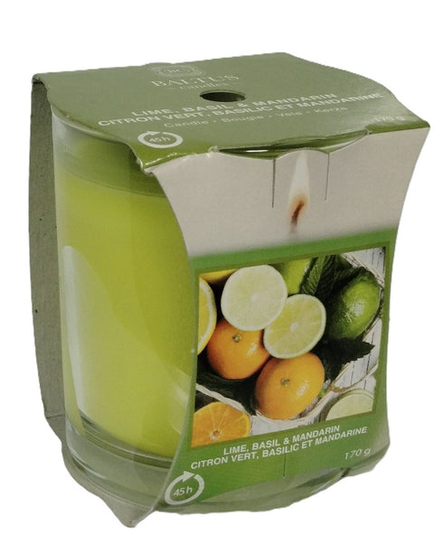 Luxury Scented Candle - BALTUS Lime Basil & Mandarin 170gm