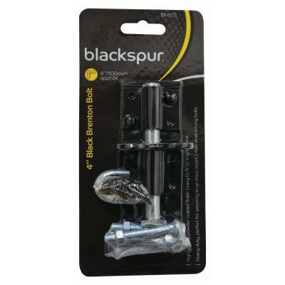 Brenton Bolt 100mm - Secure BLACKSPUR BLACK BBBH113 Lock