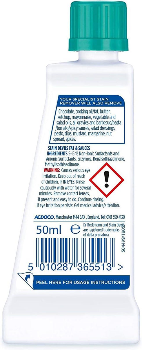 Stain Remover - Dr Beckmanns Devils for Oil, Fat, Blood & More 50ML