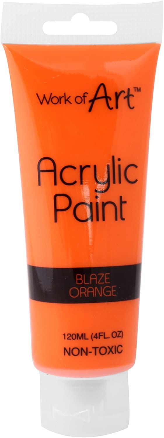 Blaze Orange Acrylic Paint 120ml - Premium Quality TA6728