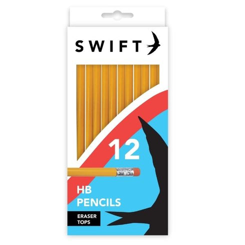 HB Pencils with Eraser - SWIFT 12 Pack P3081