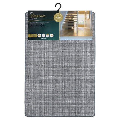 Grey Indoor Mat - JVL Elegance 50x75cm | Home Essentials