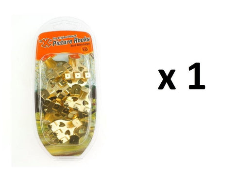 Brassed Picture Hooks - SHAW X NO. 4 Extra Large, 10 Pack FS12890