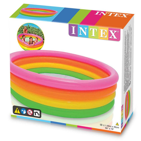 Sunset Glow Pool - INTEX Inflatable 4 Ring 1.68M X 46CM