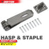 DEKTON HEAVY DUTY HASP & STAPLE GREY 4.5" X 1.5 ". DTDH02012