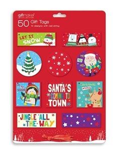 NOVELTY CHRISTMAS KIDS GIFT TAGS PACK OF 50. XAGGT209