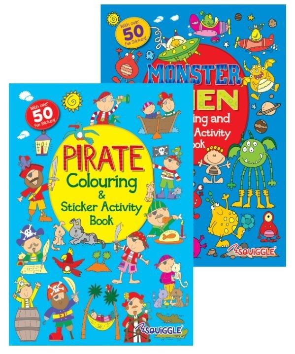 MY FUN STICKER ACTIVITY BOOK PIRATES / MONSTERS. P2189