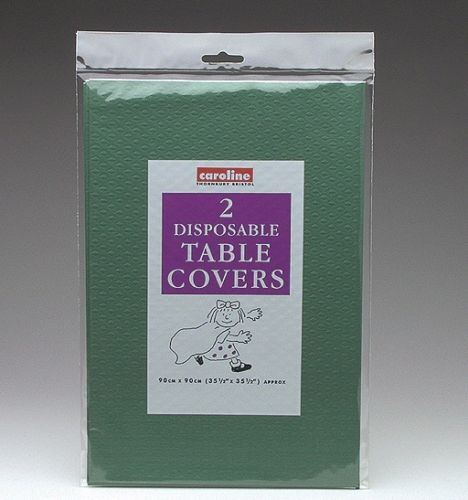 Green Paper Table Covers - Caroline Dark 90cm Square 2 Pack