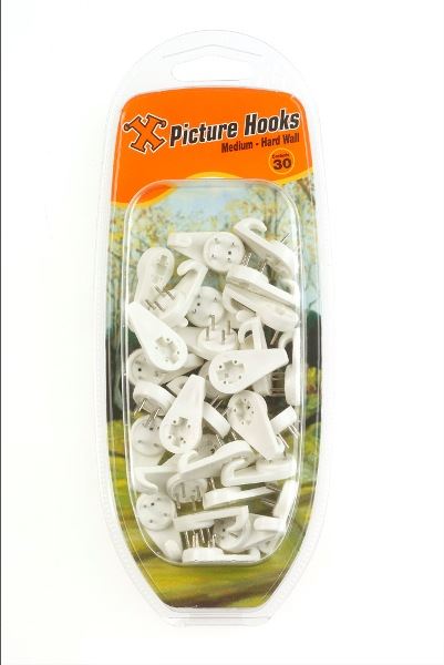 Wall Picture Hooks - SHAW X Medium Hard 30/Pack FS12894