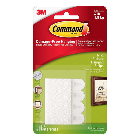 COMMAND SMALL PICTURE STRIPS 4 PAIRS. 17202 830271