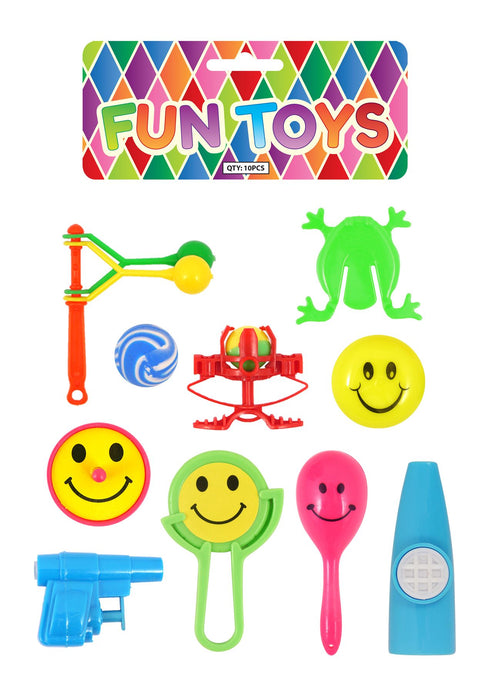 Party Bag Toys - 10 Assorted Filler Items for Kids T65177