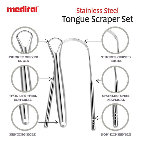 2 PCS SET STAINLESS STEEL TONGUE TONGE CLEANER SCRAPER. DGI5305