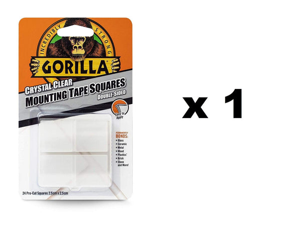 Gorilla Mounting Tape Clear Squares - Strong Adhesion
