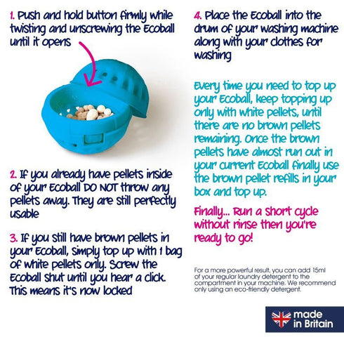 Eco-Friendly Laundry Balls - ECOZONE PURE LINEN 250 Washes