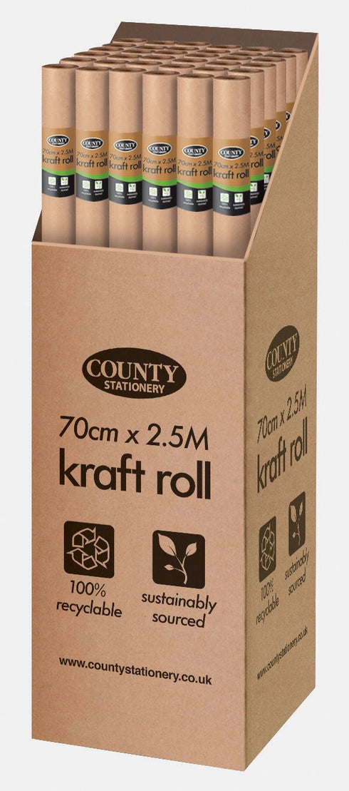 COUNTY BROWN KRAFT PAPER ROLL 70 X 2.5M. C289