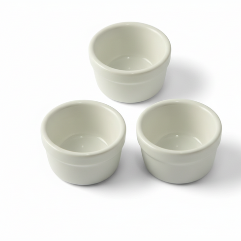 SET OF 3 CERAMIC BOWLS RAMEKINS 5CM. 10A20053