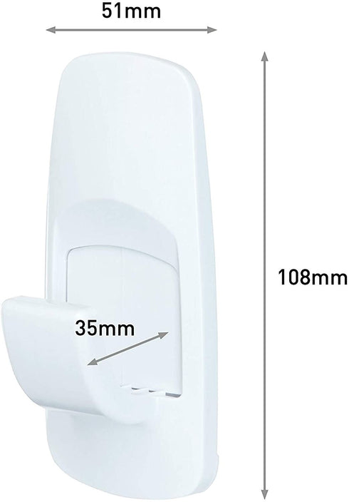 COMMAND 17004 JUMBO HOOK WITH STRIPS - WHITE PACK OF 1. WL4389