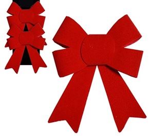 2 VELOUR BOWS RED 17 CENTIMETRE. 55259