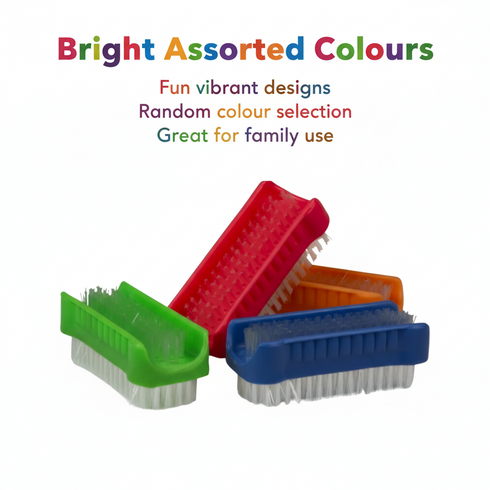 APOLLO PLASTIC SPLASH NAIL BRUSH ASSORTED COLOUR. AP1850